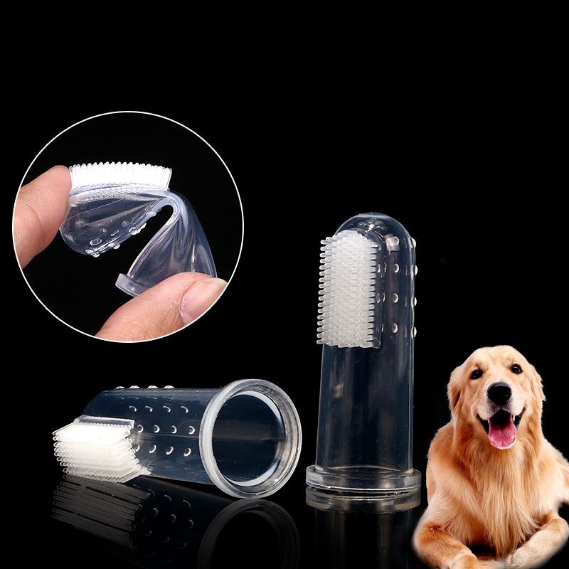 1pcs Rubber Pet Finger Toothbrush Dog Toys Environmental Protection Silicone Glove Dogs and Cats Clean Teeth Toys Pet Products