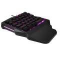 G92 35 Keys Wired Gaming Keypad Keyboard with Wrist Pad with LED Backlight 35 Keys One-handed Membrane Keyboard for LOL/PUBG/CF