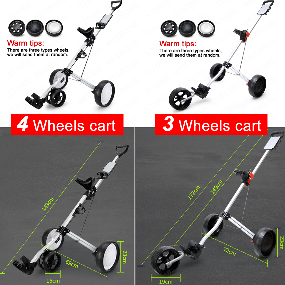 Professional Folding Golf Bag Trolley Outdoor Sports Travel Airport Baggage Check Carrier Cart Stroller Golf Pitch Tool Supplies
