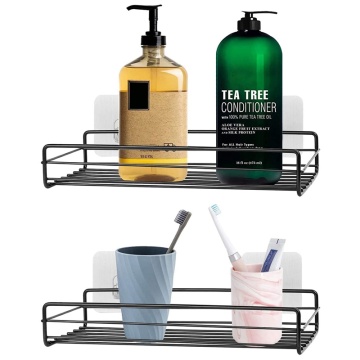 Shower Caddy Basket Shelf 2 Pack Shampoo Holder Organizer Rustproof Wall Mounted Bathroom Shelf Without Drilling