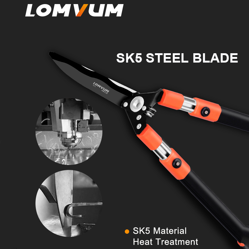 LOMVUM Professional Hedge Shear Purnning Trim Branche Shear sharp fast Trimming Shear cut fence shear