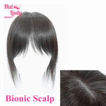 Halo Lady Clip In Human Hair Bangs Indian Straight Hair Pieces Invisible Fringe Hair Non-remy Toppers Toupees Cover White Hair