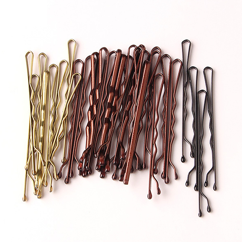 100PCS Wedding Alloy Pins Hair Clips Hairpins Barrette Hairpins Hair Accessories Black Side Wire Folder Styling Tools