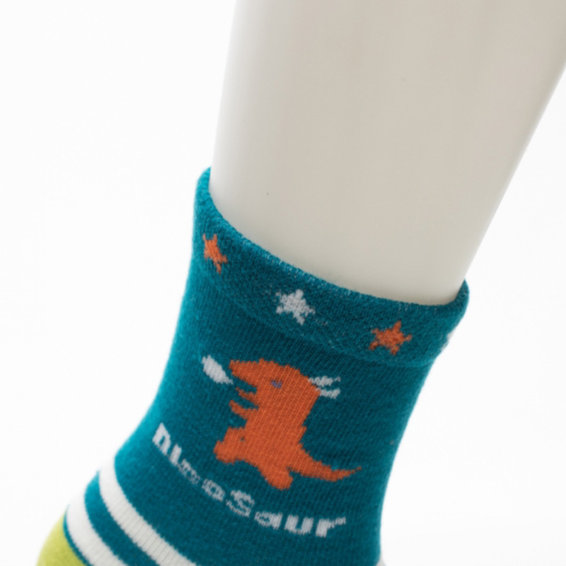 5 pairs Children Socks Spring & Autumn New Cotton Cute Cartoon Dinosaur Pattern Boys Socks Girls Socks 2-12 Year Kids socks