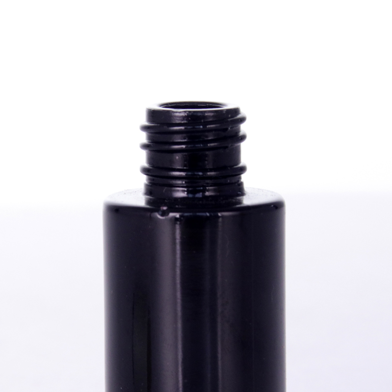 Black Glass Bottle With Push Button Pipette5 Jpg