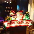 Christmas Suction Cup Ornament Window Light Xmas Motif Atmosphere Scene Wall Showcase Led Sucker Lamp Hanging Lights Decoration