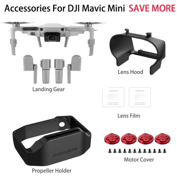 Landing Gear Lens Hood Props Holder Motor Covers Camera Lens Protective Film For DJI Mavic MINI Drone Accessories