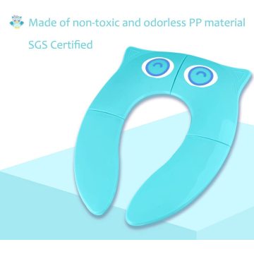 Disposable Toilet Seat Covers Portable Potty Seat on Toilet Seat Toddler PP Material with Carry Bag and 10 Packs (blue)