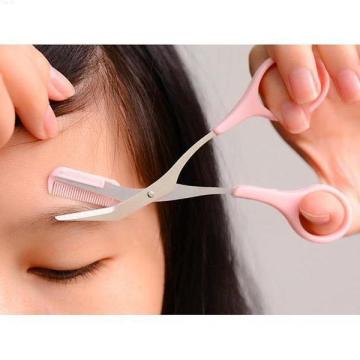 New Eyebrow Trimmer Scissors with Comb Remover Tools Hair Removal Grooming Shaping Shaver Trimmer Eyelash Hair Clips