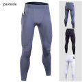 Compression Tights Men Skinny Pants Running Tights Men Compression Pants Men Leggings Fitness Full Length Pants Pocket Zipper