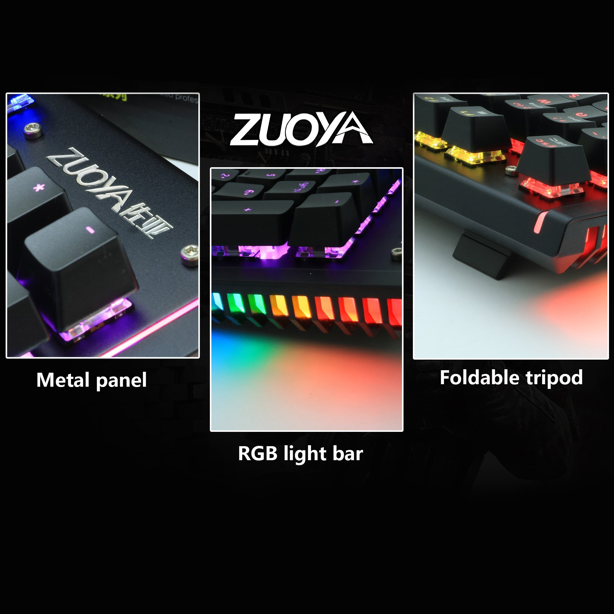 ZUOYA X61 Wired Gaming Mechanical Keyboard RGB Mix Backlit Keyboard Anti-ghosting Blue Red Switch For Game Laptop PC Russian US