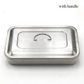 304 thick medical stainless steel disinfection tray square plate with hole cover medical equipment and surgical instruments