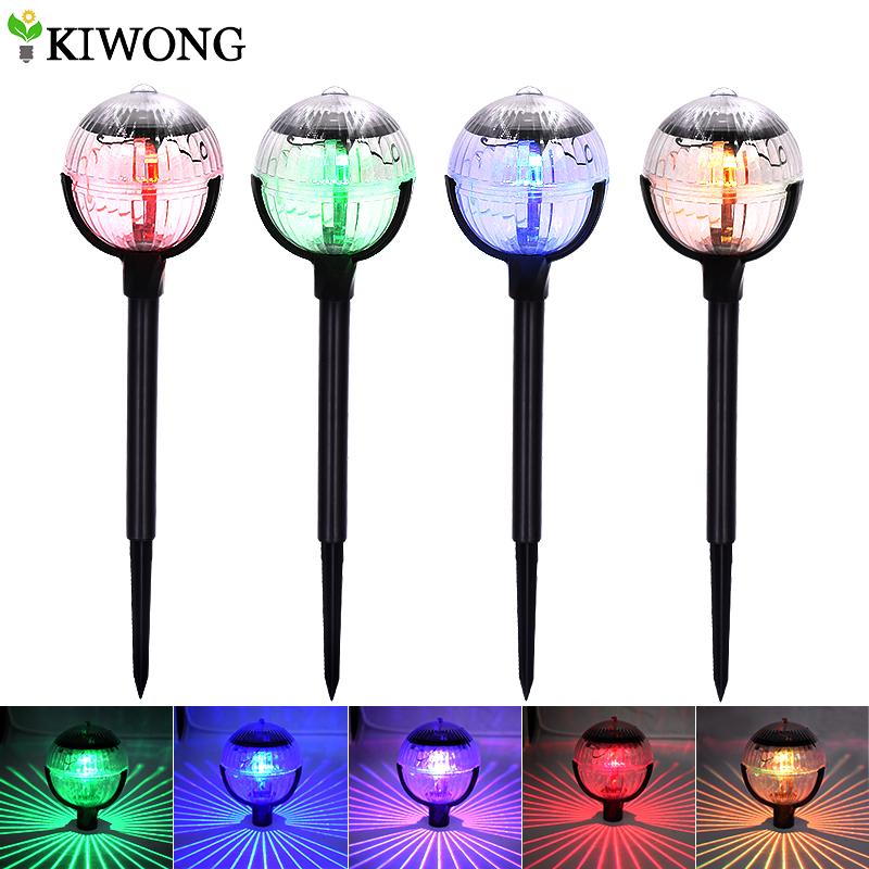 2018 New Solar Ground Lights 7 Color Changing Solar Power Buried Light Ground Lamp IP65 Waterproof Path Decoration Lighting