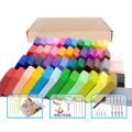 50 Colors Polymer Clay, DIY Soft Molding Craft Oven Baking Clay Blocks Birthday Gift for Kids Adult (50 Colors with Box)
