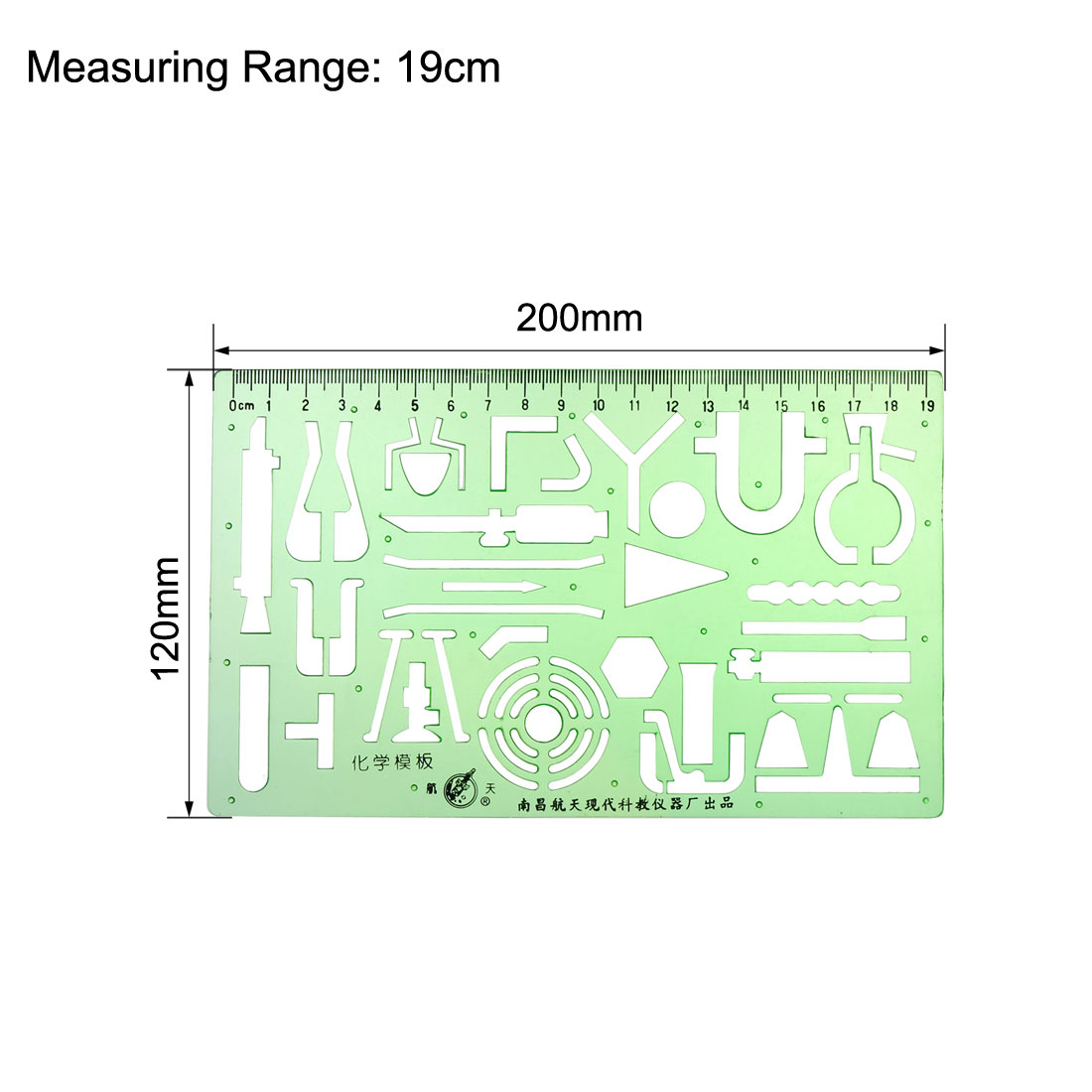 uxcell 2pcs Geometric Drawing Template Measuring Ruler 19cm 20cm Plastic for Engineering Art Design and Building Formwork