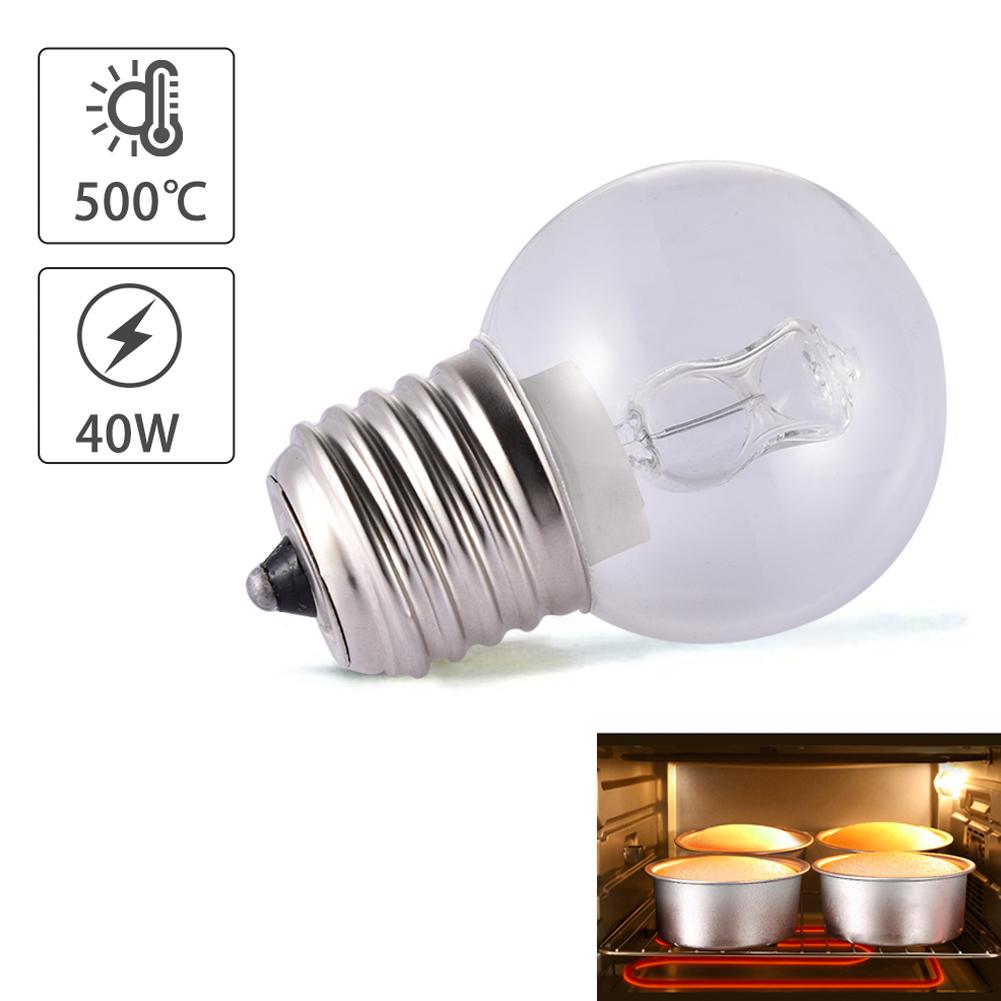 E27 40W Oven Cooker Lamp Heat Resistant Light Microwave Oven Bulbs 220/110V 500 Degree High Temperature For Refrigerator Toaster