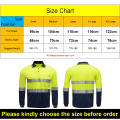 Reflective Shirt Men Safety t Shirt Motorcycle Jersey Motocross Sportswear Clothing Long Sleeve Shirt with Front Buttons