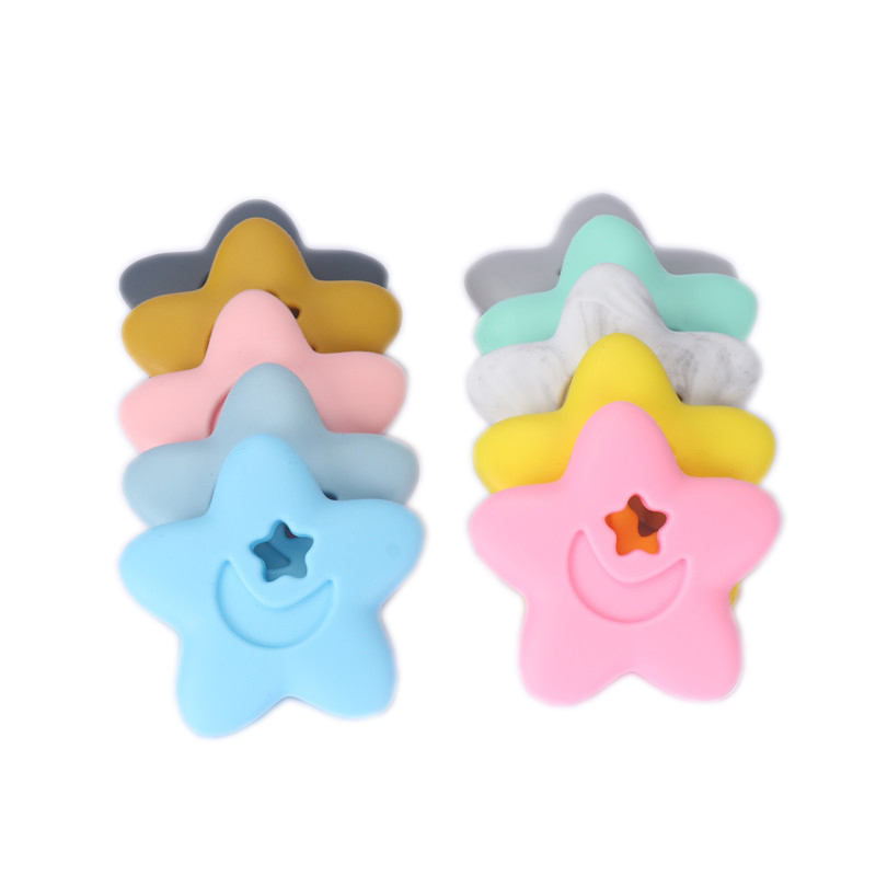 2Pcs/Lot Baby Food Grade Silicone Teether BPA Free Teething Toy Animal Baby Ring Teether Accesories for Baby Gifts