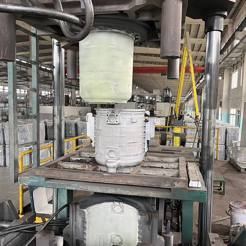 Low pressure casting machine production