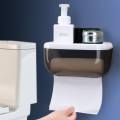 Portable Toilet Paper Holders Waterproof Single/Double Layer Wall Mounted Storage Box Paper Holder For Bathroom And Toilet