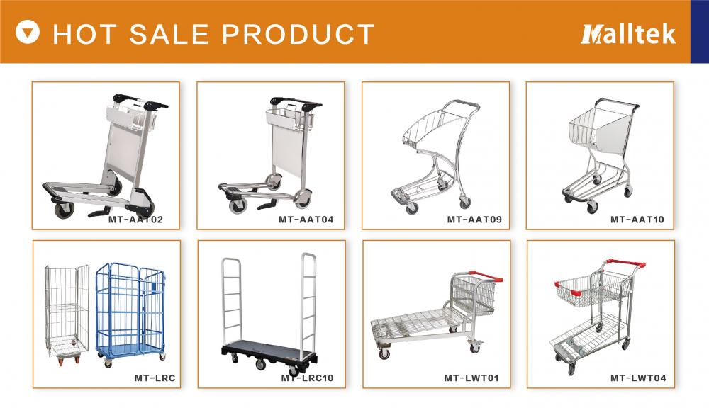 Hot sale handbrake aluminum alloy airport luggage trolley