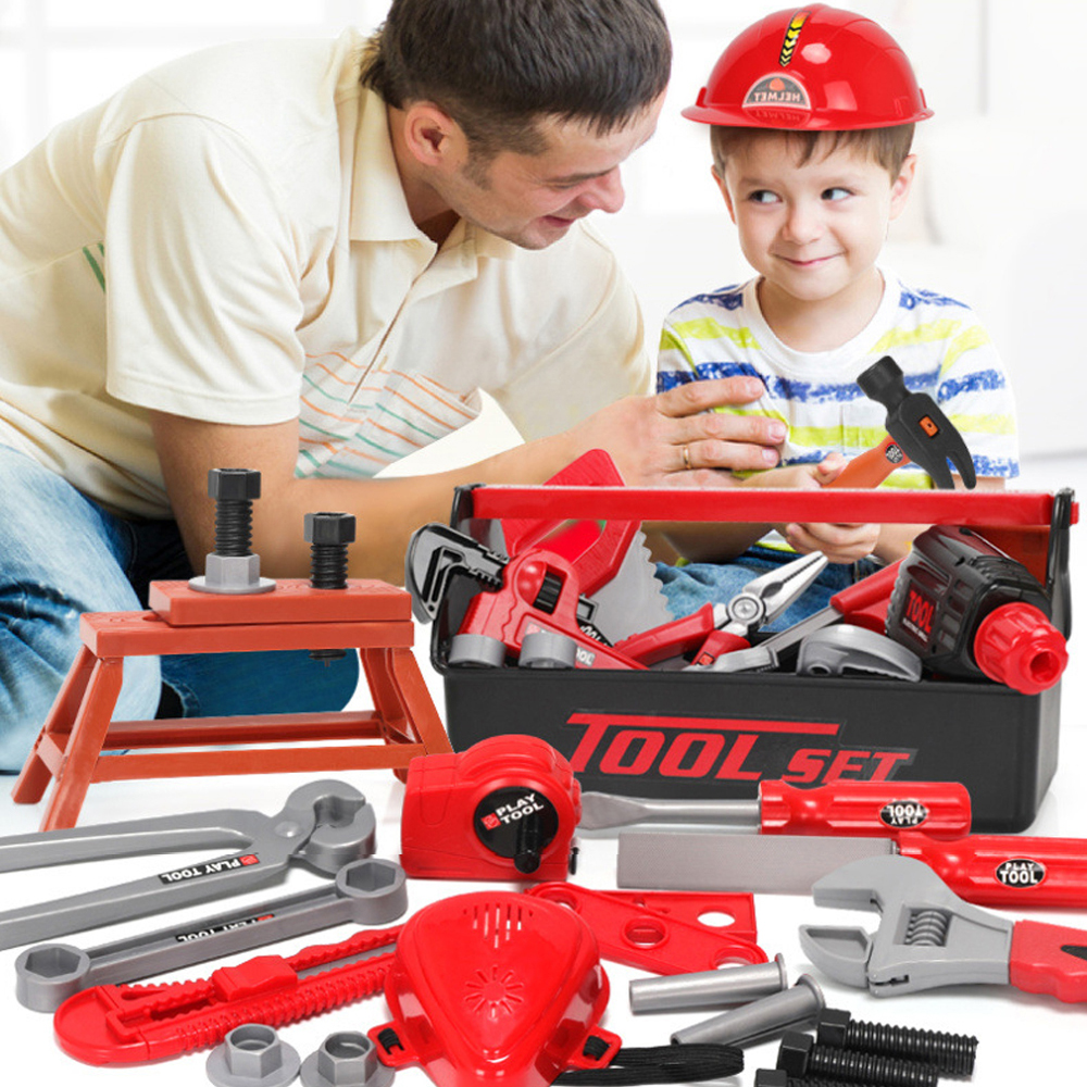 Children Pretend Toys Electric Drills Tool Toys Toolbox Set Simulation Drill Screwdriver Repair Tool Kit House Play Toys for Kid