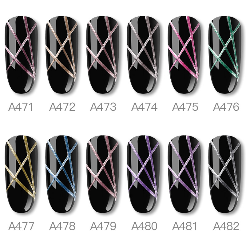 ROSALIND Gel Spider Line For Nails Art Gel Polish UV Painting Gel Nail Polish Spider Gel Lacquer Web Sticker Gel Polish Nail Art