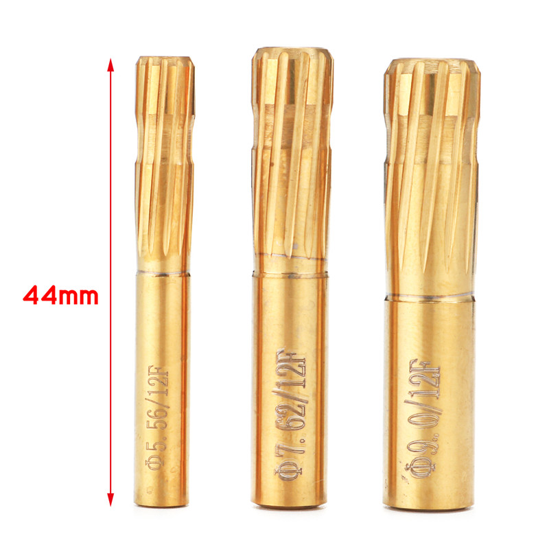 12 Grooves Flutes Reamer 5.56-9cm Push Rifling Button Chamber Milling Cutter Reamer Precision Double Layer Blade Machine Tool