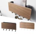 New Wall Hanging Type Wooden Decorative Wall Shelf Sundries Storage Box Prateleira Hanger Organizer Key Rack Wood Wall Shelf