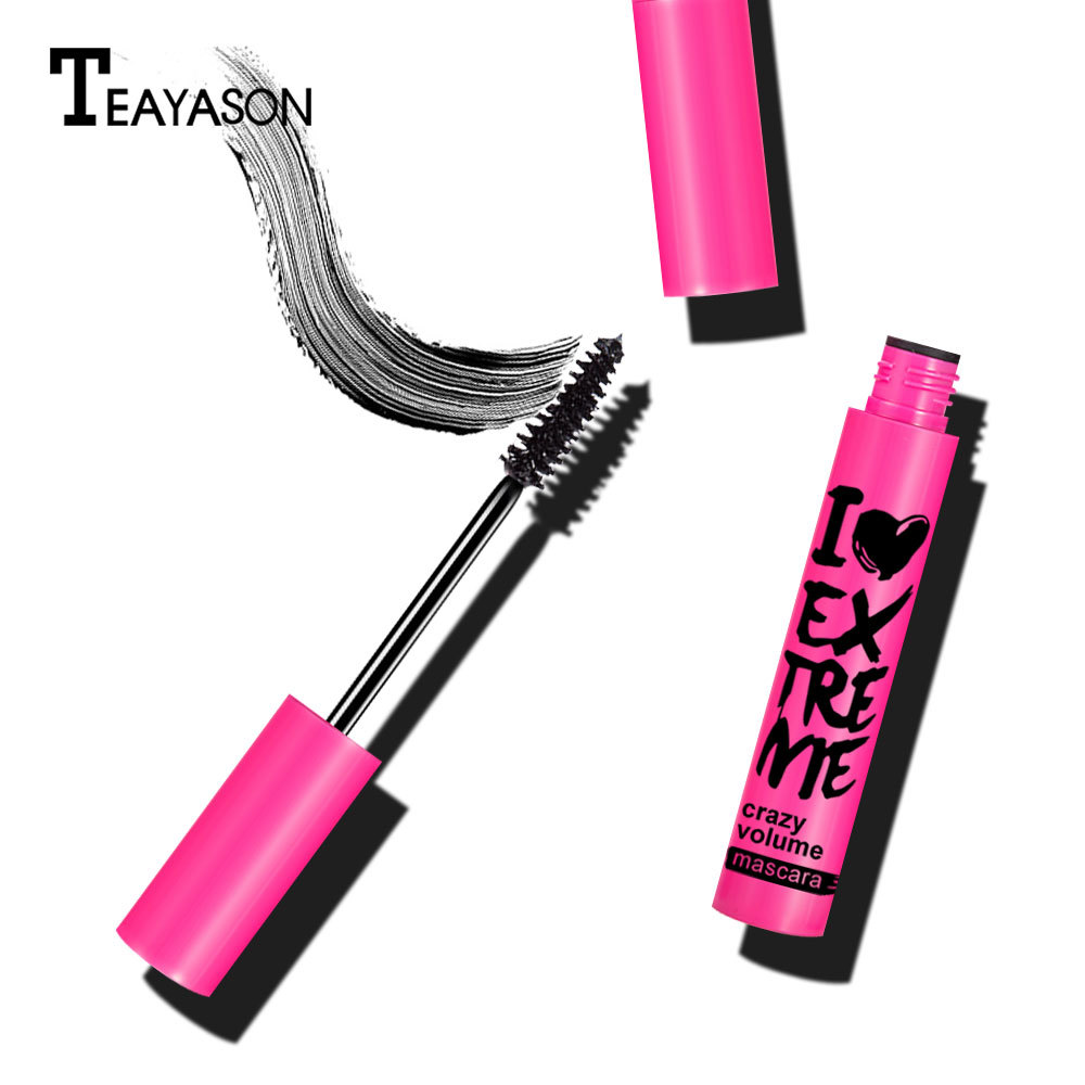 1PCS 4D Fiber Mascara Long Eyelash Silicone Brush Curving Lengthening Mascara Waterproof Longlasting Makeup Eye Cosmetic