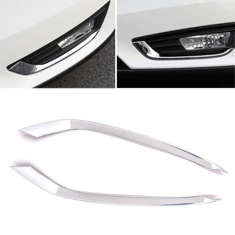 2 Pcs/Set ABS Chrome Front Fog Lamps Cover Trim Fog Lights Trim Sticker for Ford Focus 4 MK4 2015 2016 2017 Car Accessories