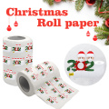 Christmas Toilet Tissue Home Santa Claus Print Bath Toilet Roll Paper Christmas Supplies Xmas Decor Tissue Roll