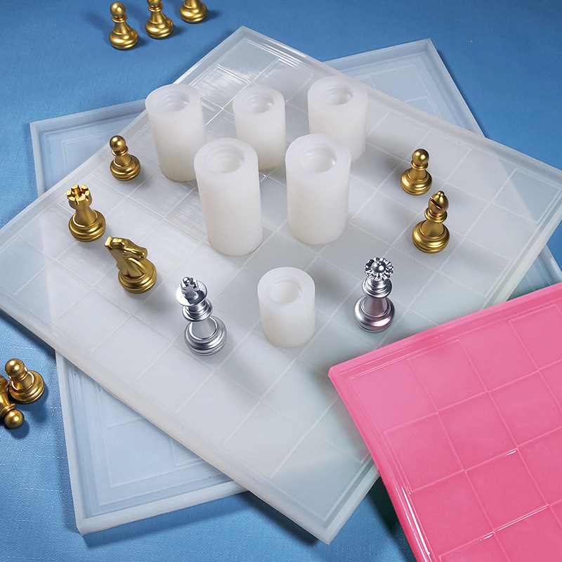 Chess Silicone Mold Resin Molds DIY Candle Silicone Mold Creative 6 Piece Set of Chocolate Baking Utensils Baking Accessories