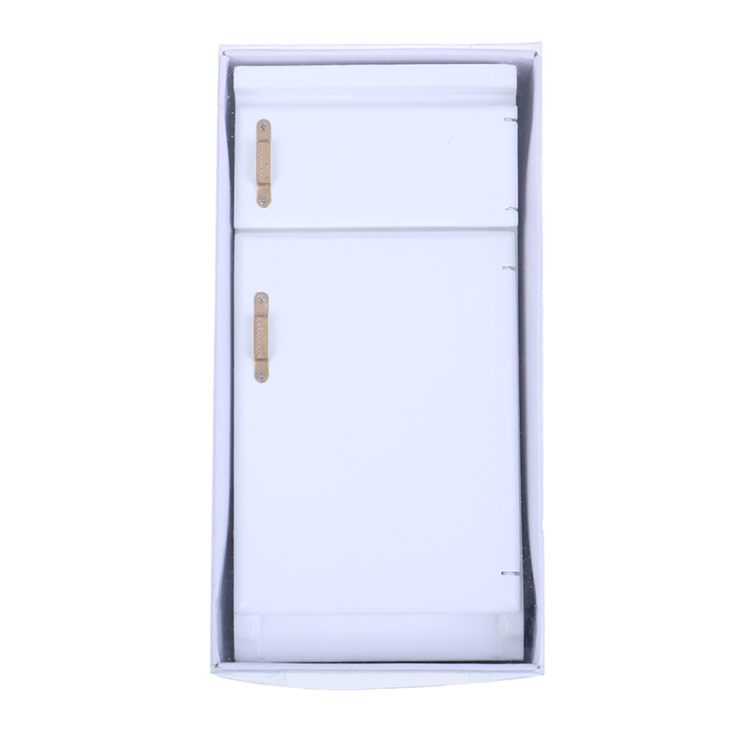 1:12 Miniature 2 Door Fridge kitchen Refrigerator Dollhouse Furniture Accessories