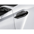 For-BMW M2 Series F87 2016 2017 Gloss Black Carbon Fiber Add On Style Car Side Fender Air Vent Trim-2pcs
