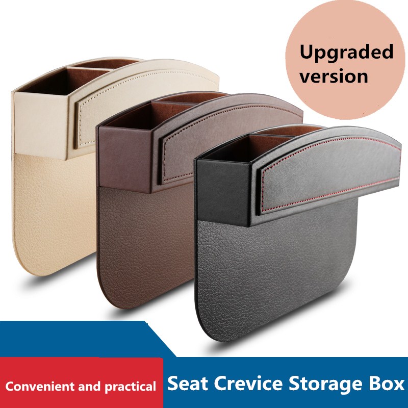 Leather Car Seat Gap Pockets Universal Size Auto Middle Crevice Storage Box Mobile Phone Organizers Console Filler Side Bag