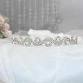 TRiXY S10 Silver Diamond belts for Women Belt Marriage Bridal Belts Sparkly Rhinestone Bridal Sash Wedding Belt Accessories