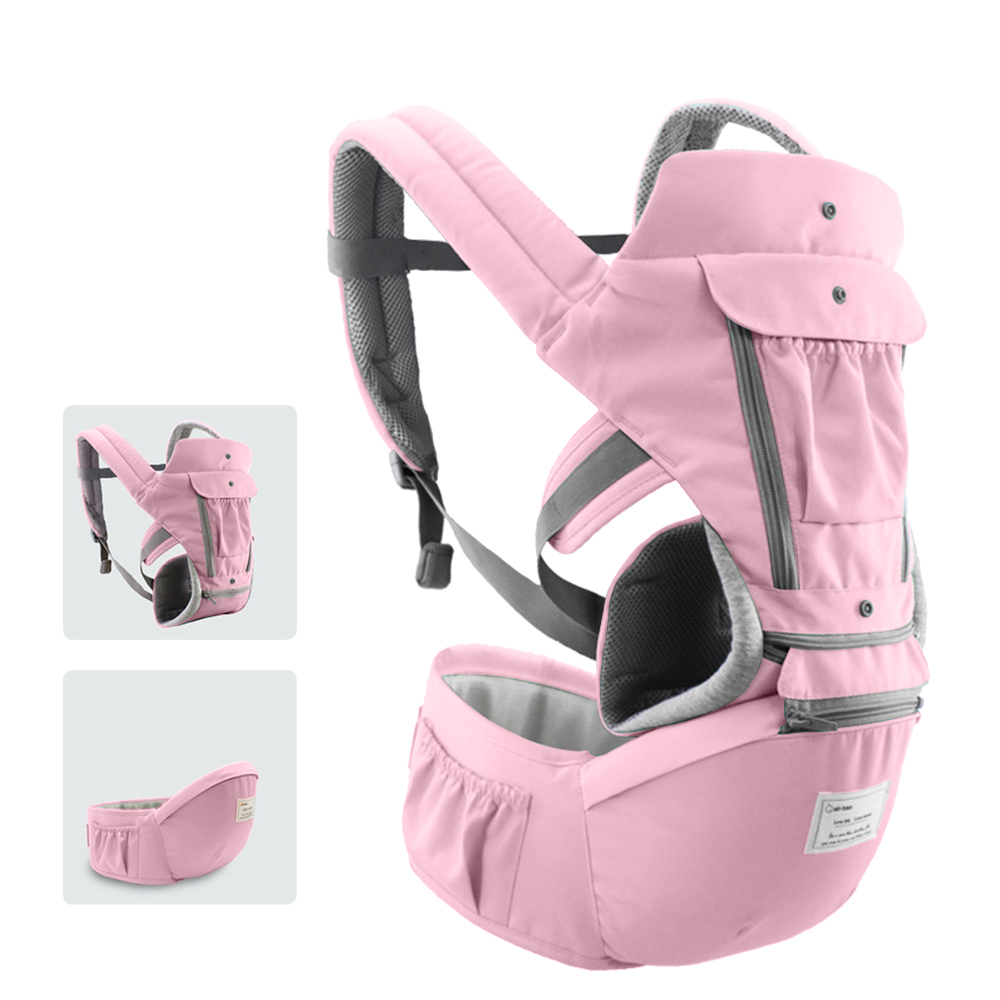 Baby Carrier with Hip Seat Breathable Detachable Adjustable Strap Side Pockets Baby Safety Carriers Waist Stool Infants