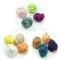 15 Colors Wool Corriedale Needlefelting Top Roving Dyed Spinning Wet Felting Fiber Drop Shipping