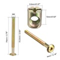 Uxcell 4set Furniture Bolt Nut Set M6x70/75/80/85/90/100mm M6 Hex Socket Screw with Barrel Nuts Phillips-Slotted Zinc Plated New