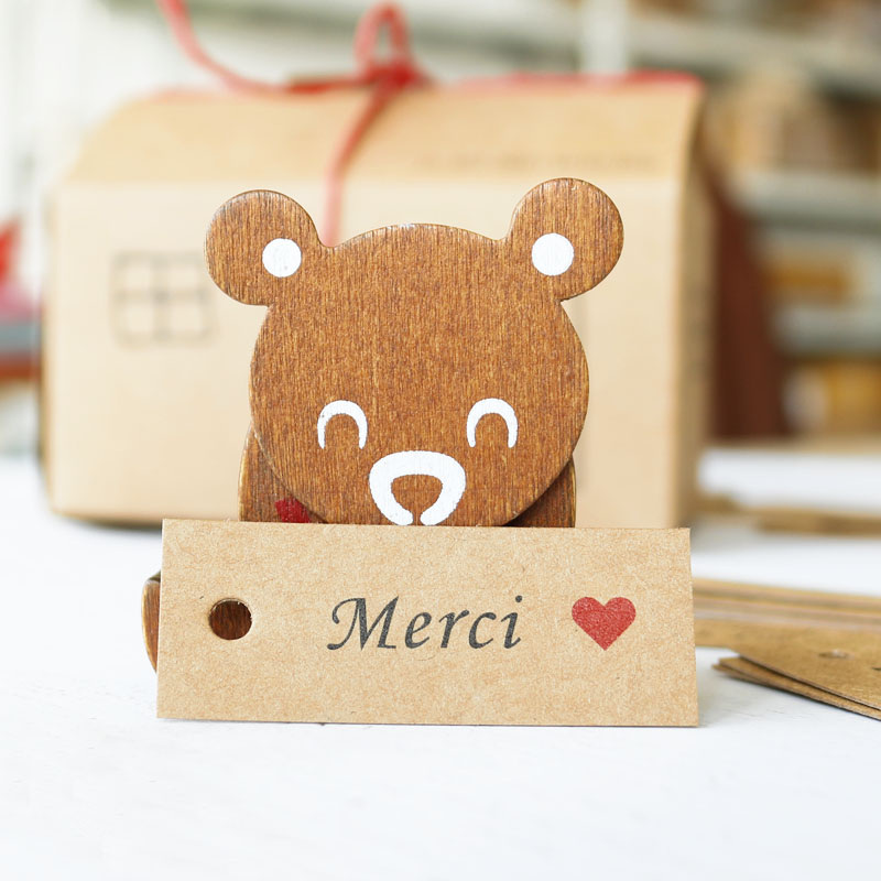 100pcs Thank You Kraft Paper Tags Party Decoration Merci Gift Paper Hang Tags Paper Cards DIY Price Label Handmade Garment Tags