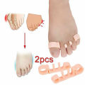 2pcs Toe Separators Silicone Elastic Corrector Straighteners Toe Spacers Bunion Relief To Bunion Hallux Valgus Foot