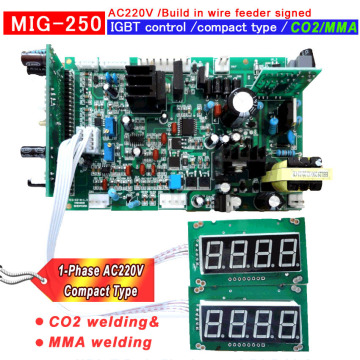 New CO2 MIG 250 Build-in Wire Feeder Compact Type IGBT Welding Machine Control Plate PCB Circuit Board AC220V