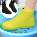 1 Pair Reusable Waterproof Outdoor Latex Shoe Cover Silicone Rain Shoes Boot Covers Thickening Non-slip Wear Foot Cover Protect