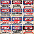 Parking Notice Metal Tin Signs Vintage Retro Garage Plate Iron Painting Other Vehicles Will Be Scrapped Retro Garage Wall Art