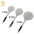 SHANGPEIXUAN 7/ 8/ 9 Inch Perforated Pizza Turning Peel Pizza Shovel Aluminum Pizza Peel Non-Slip Handle Paddle Short Pizza Tool