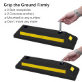 Curb Garage Vehicle Heavy Duty Rubber Parking Lot Driveway Stopper for Car Vans Trucks Tire Wheel Guide Block Protect Bumper