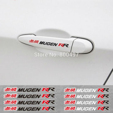 4 x New Car Styling Creative Decorative Car Door Handle Vinyl Stickers Car Body Stickers Reflective Decals for Mugen