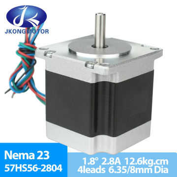 57 Stepper Motor CNC Nema 23 Stepper Motor 57x57x56mm 1.26Nm(178.4oz.in) 2.8A CE ROHS ISO 3D Printer Robot Foam Plastic Metal