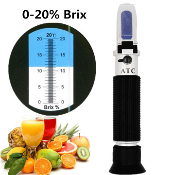 Handheld Brix Refractometer Honey Fruit Sugar Solution Brix 0-20% Optical Concentration Sugar Measuring Instrument 30% off